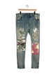 Amiri Patchwork Stretch Denim Moto Jeans