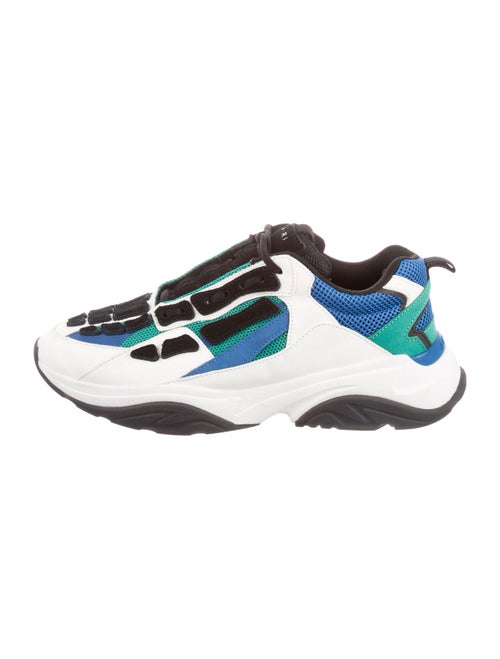 Amiri Leather Colorblock Pattern Chunky Sneakers