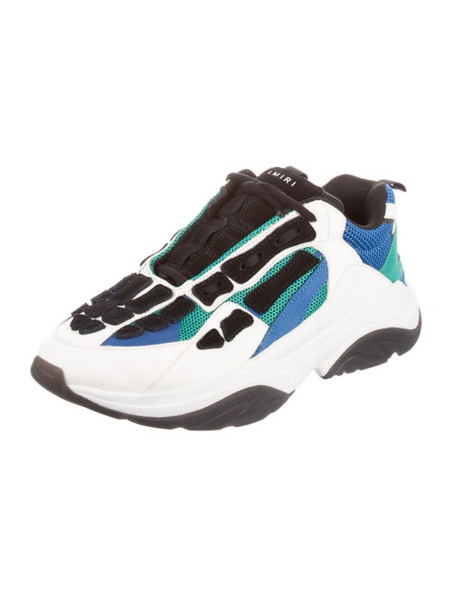 Amiri Leather Colorblock Pattern Chunky Sneakers