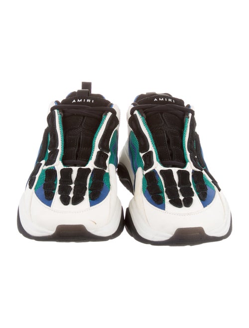 Amiri Leather Colorblock Pattern Chunky Sneakers