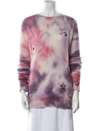 Amiri Cashmere Tie-Dye Print Sweater