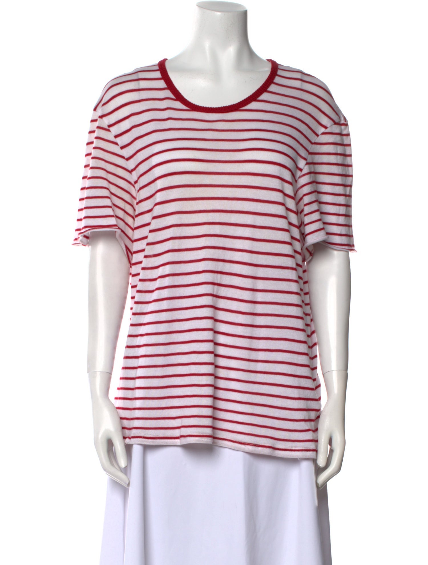 Amiri Striped Scoop Neck T-Shirt