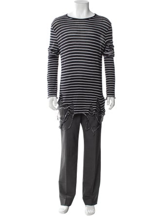 Amiri Striped Crew Neck Henley