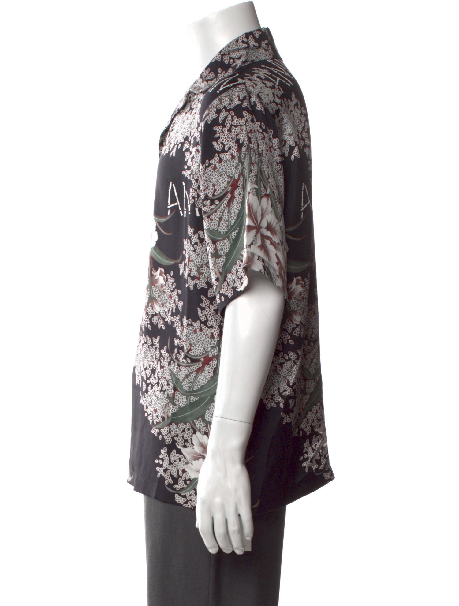 Amiri Silk Floral Print Shirt