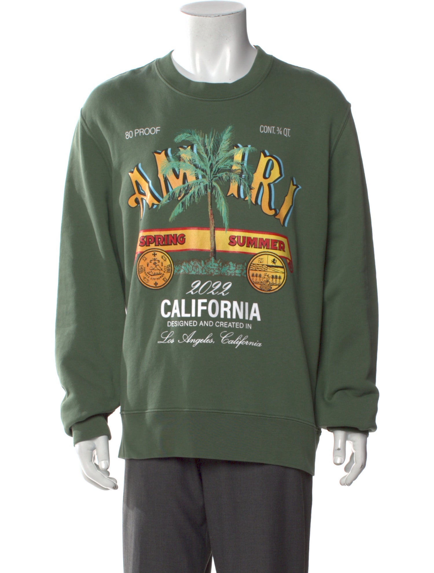 Amiri Graphic Print Crew Neck Sweatshirt