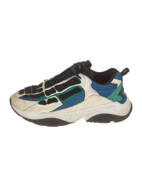 Amiri Leather Colorblock Pattern Chunky Sneakers