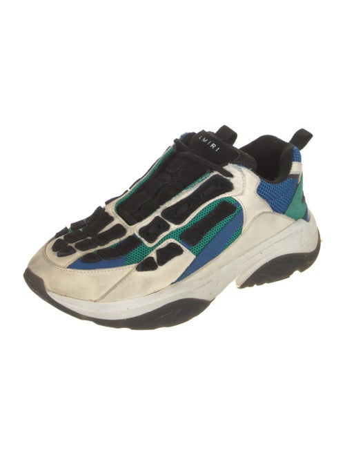 Amiri Leather Colorblock Pattern Chunky Sneakers