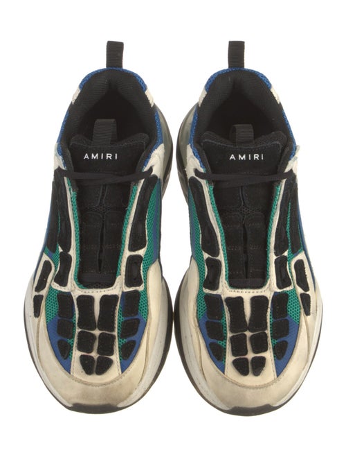 Amiri Leather Colorblock Pattern Chunky Sneakers