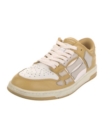 Amiri Leather Colorblock Pattern Sneakers