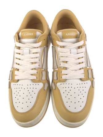 Amiri Leather Colorblock Pattern Sneakers