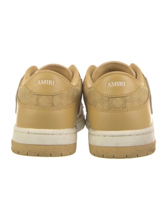 Amiri Leather Colorblock Pattern Sneakers