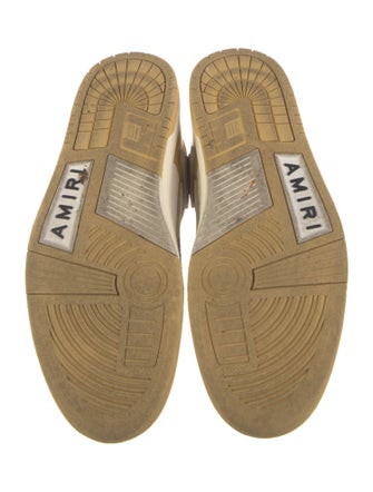 Amiri Leather Colorblock Pattern Sneakers