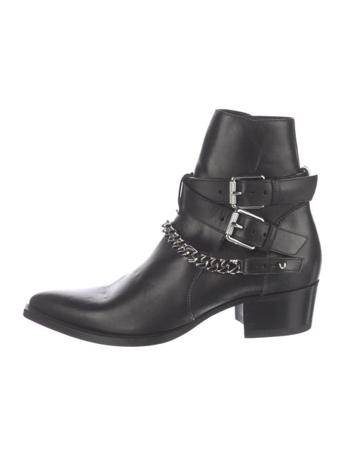 Amiri Chain-Link Accent Leather Boots