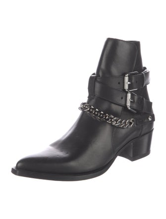 Amiri Chain-Link Accent Leather Boots