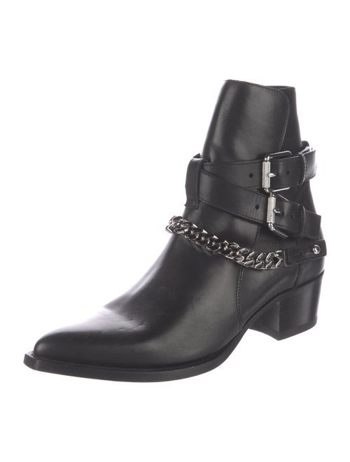 Amiri Chain-Link Accent Leather Boots