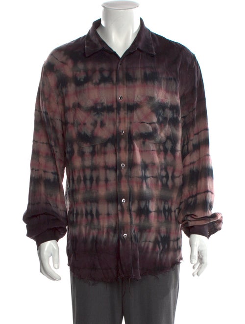 Amiri Tie-Dye Print Long Sleeve Shirt