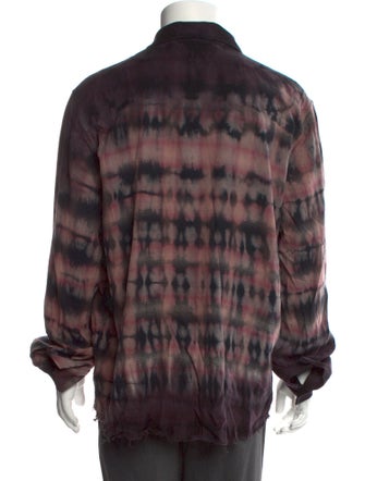 Amiri Tie-Dye Print Long Sleeve Shirt