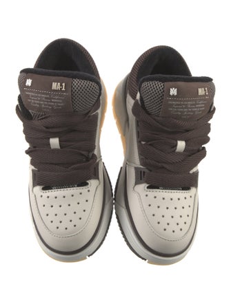 Amiri Leather Mesh Accents Wedge Sneakers