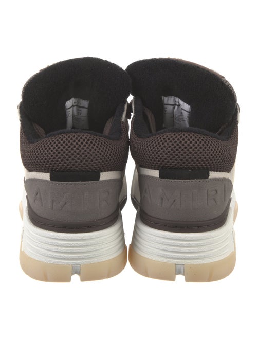 Amiri Leather Mesh Accents Wedge Sneakers