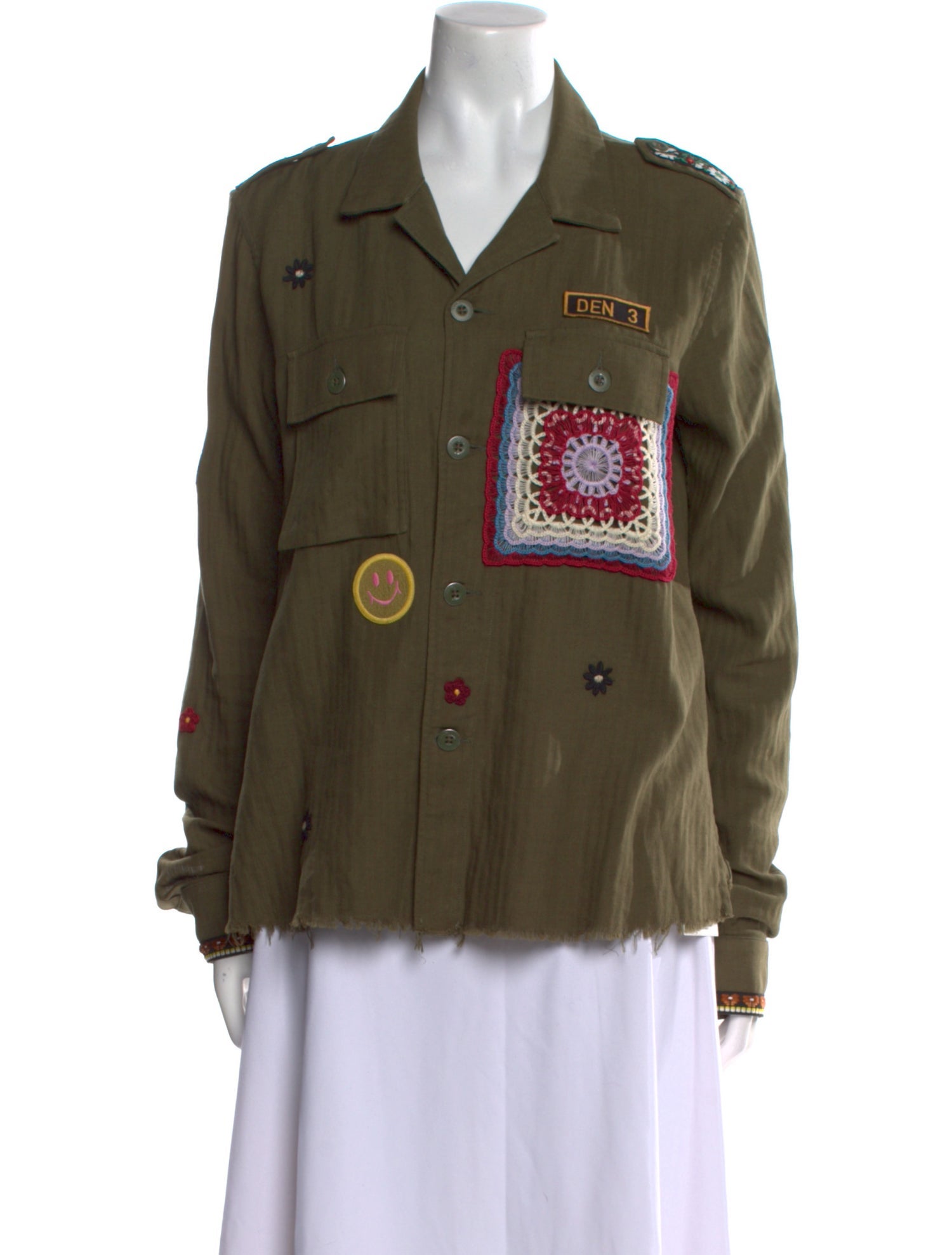 Amiri Graphic Print Long Sleeve Button-Up Top