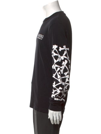 Amiri Graphic Print Crew Neck Henley