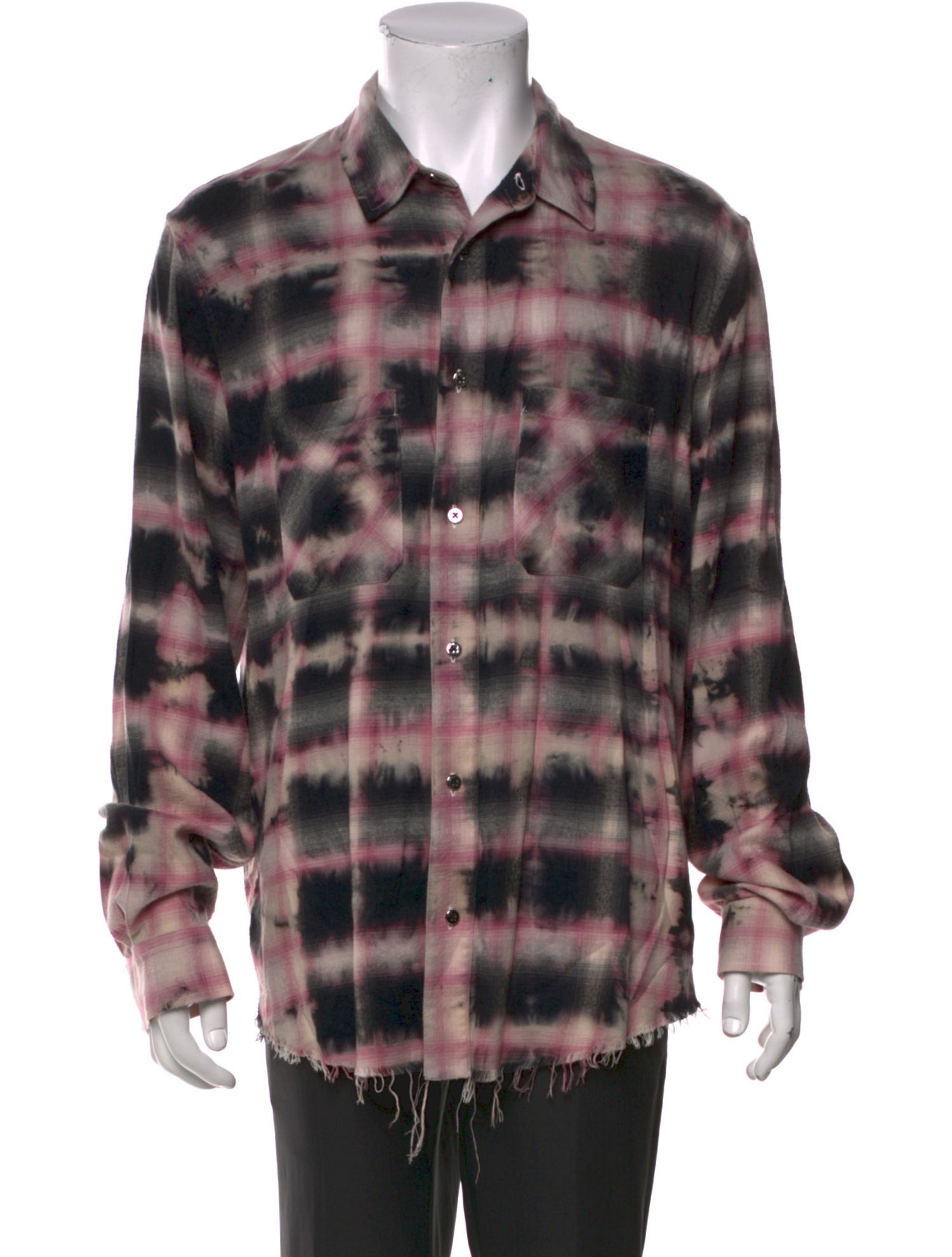 Amiri Tie-Dye Print Long Sleeve Shirt