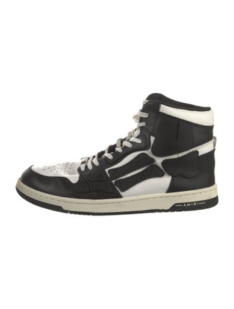 Amiri Leather Colorblock Pattern Sneakers