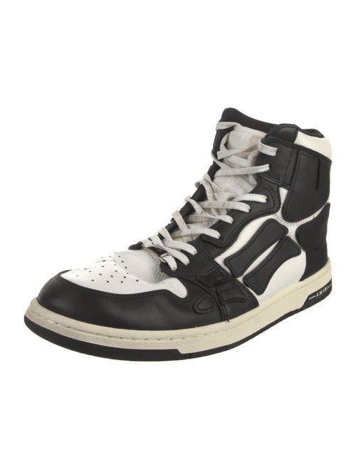 Amiri Leather Colorblock Pattern Sneakers