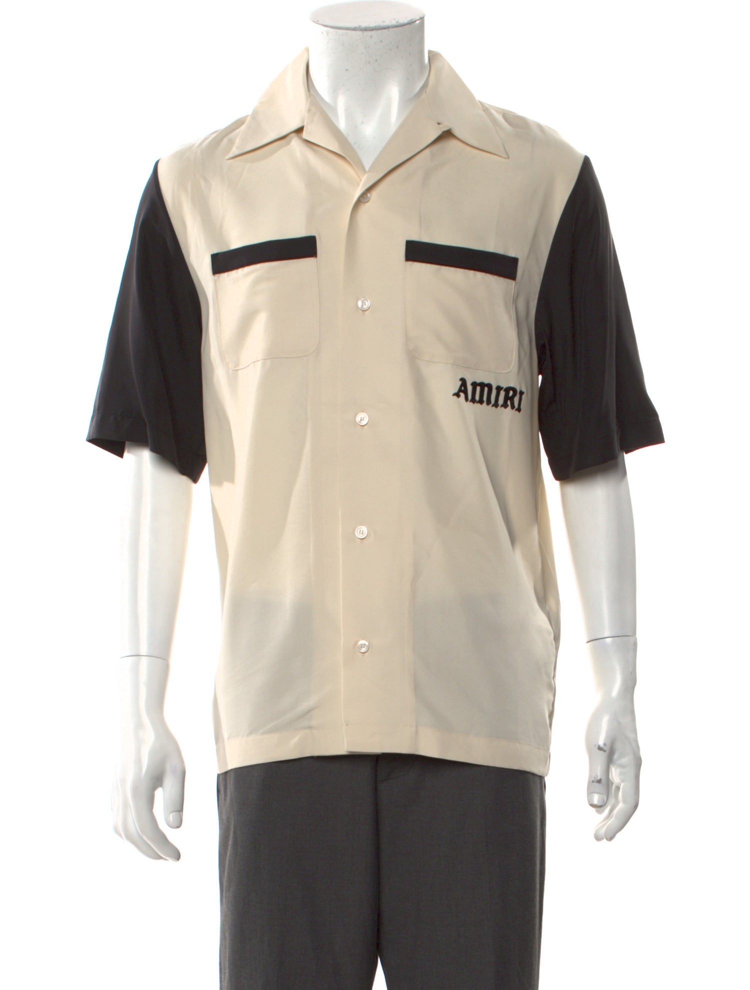 Amiri Colorblock Pattern Short Sleeve Shirt