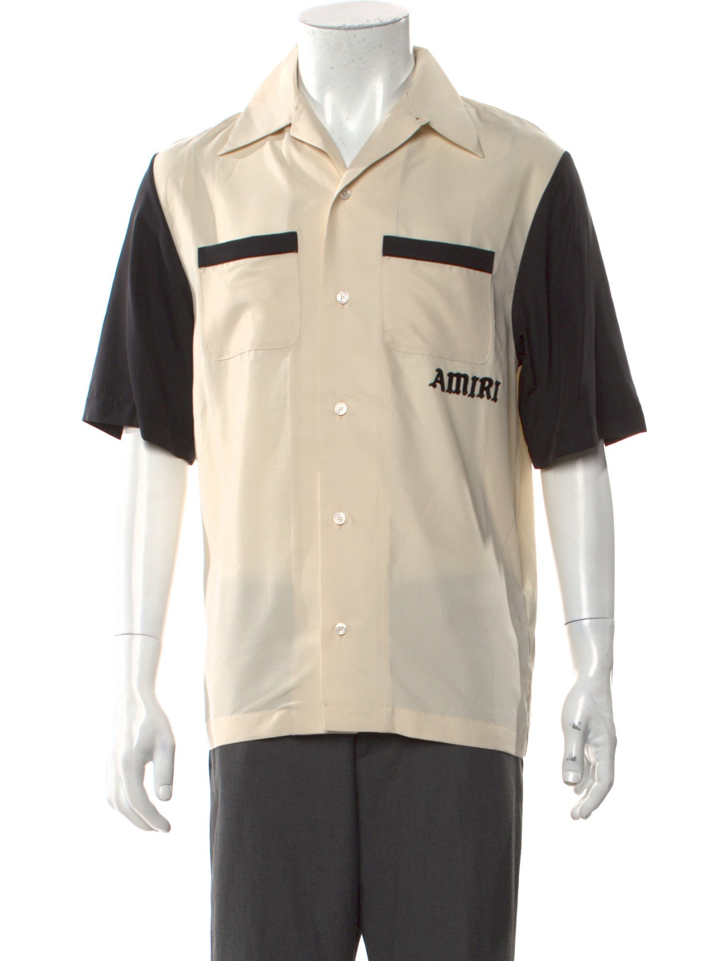 Amiri Colorblock Pattern Short Sleeve Shirt