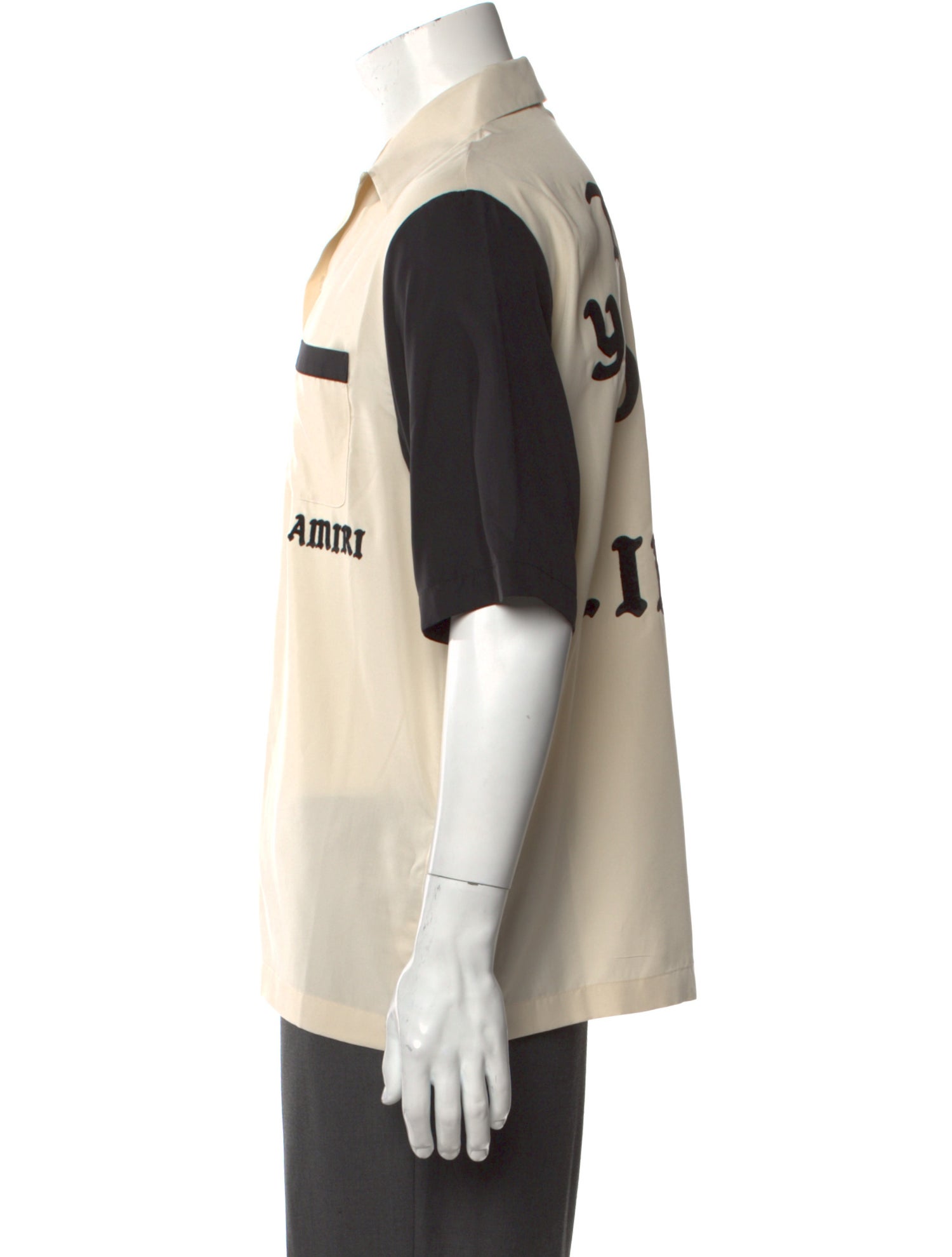 Amiri Colorblock Pattern Short Sleeve Shirt