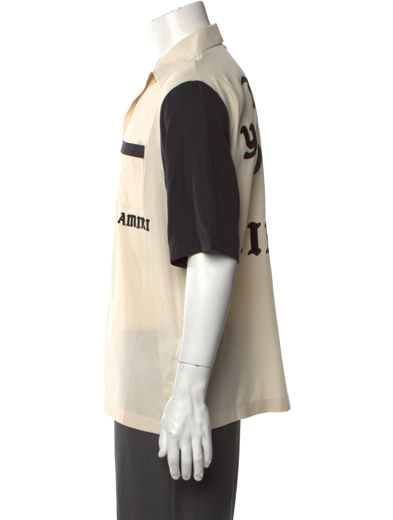 Amiri Colorblock Pattern Short Sleeve Shirt