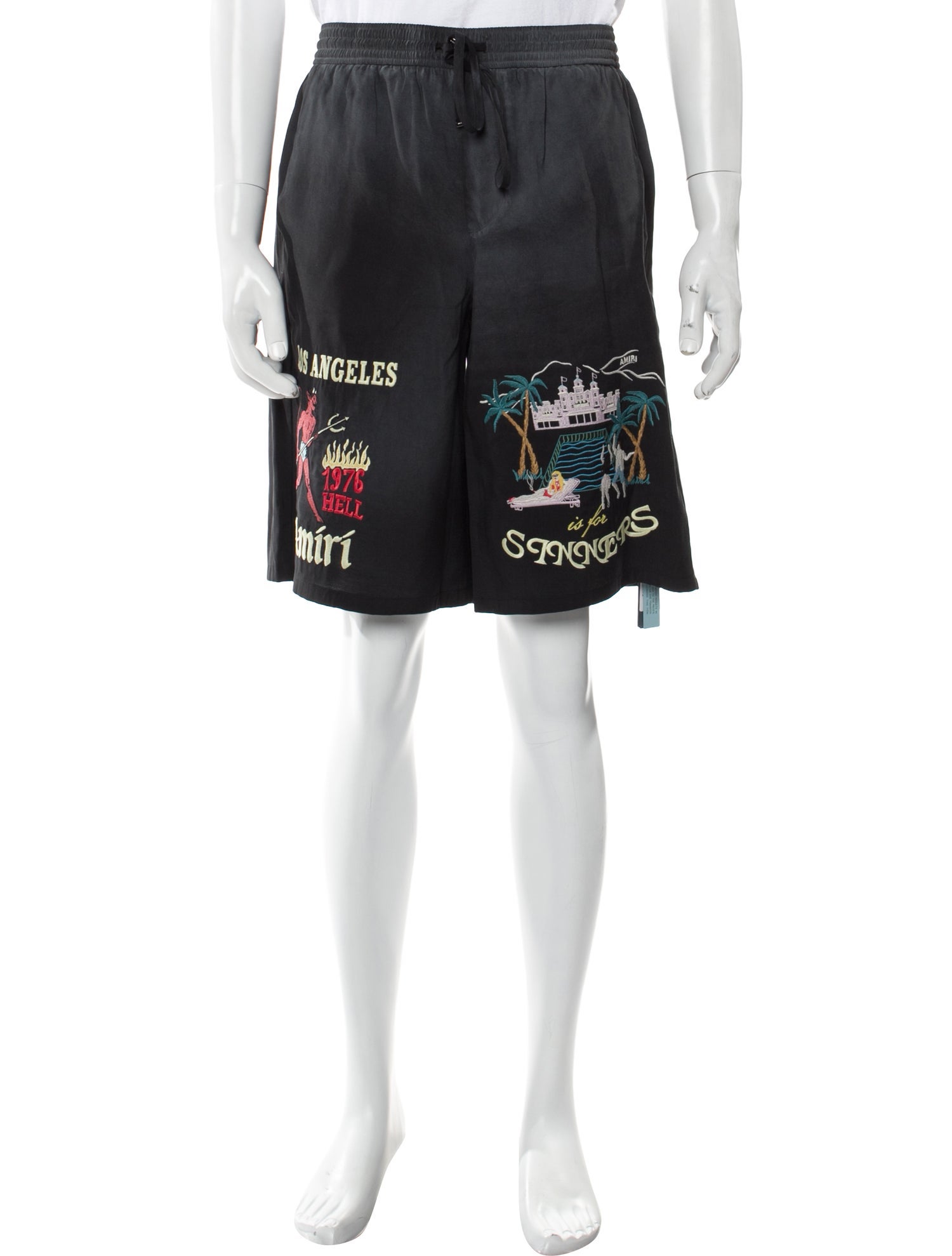 Amiri Graphic Print Jogger Shorts