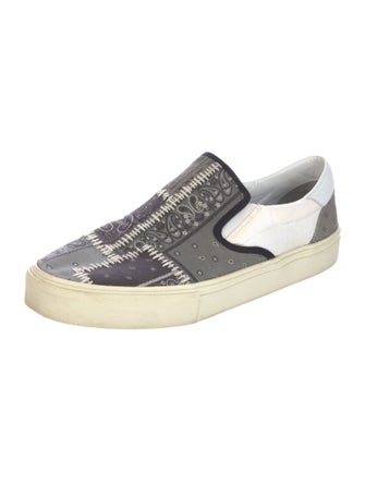 Amiri Canvas Paisley Print Sneakers