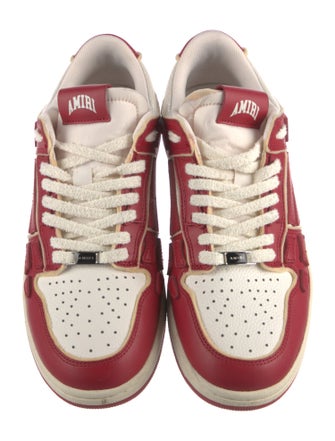 Amiri Leather Colorblock Pattern Sneakers