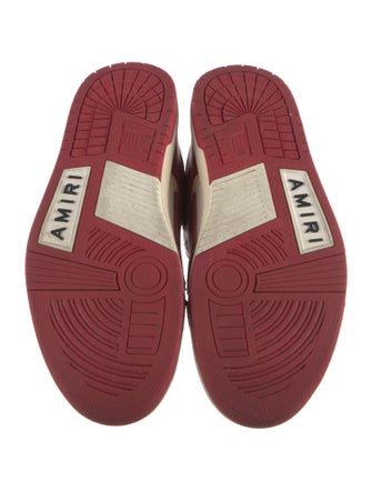 Amiri Leather Colorblock Pattern Sneakers