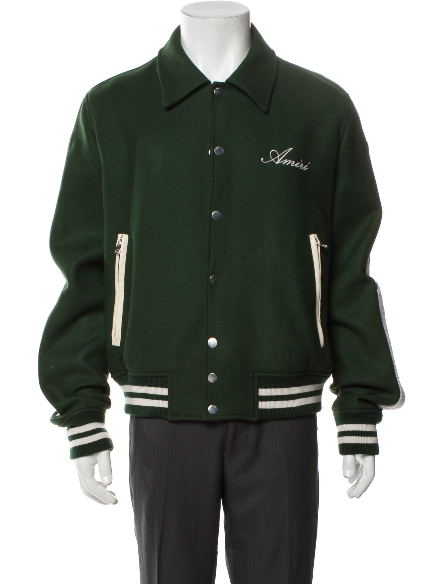 Amiri Wool Striped Varsity Jacket w/ Tags