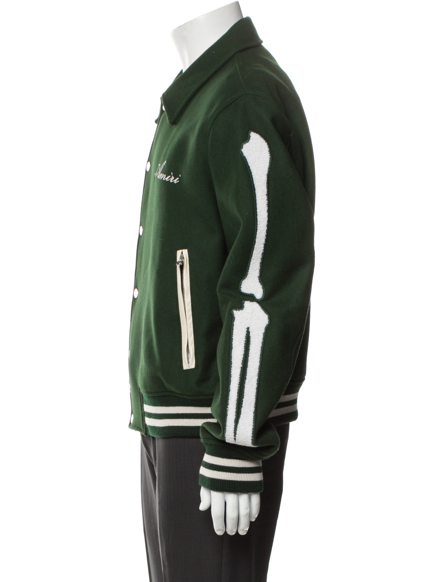 Amiri Wool Striped Varsity Jacket w/ Tags