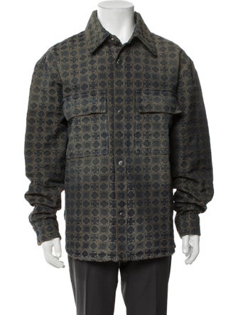 Amiri Plaid Print Trucker Jacket