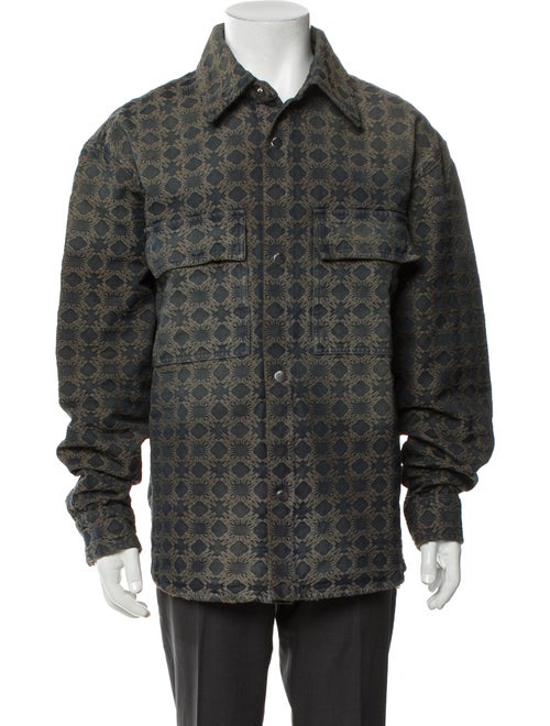 Amiri Plaid Print Trucker Jacket