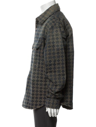 Amiri Plaid Print Trucker Jacket