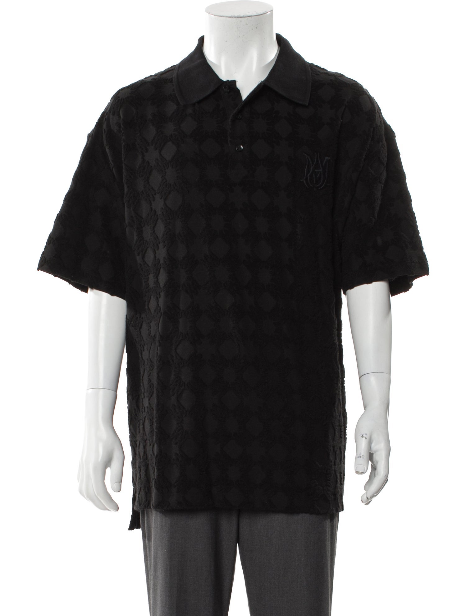 Amiri 'MA Quad Toweling' Collar Polo Shirt w/ Tags