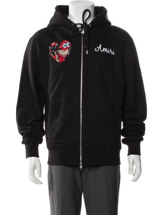 Amiri Graphic Print V-Neck Hoodie