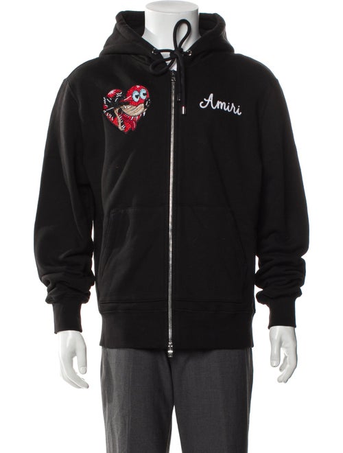 Amiri Graphic Print V-Neck Hoodie