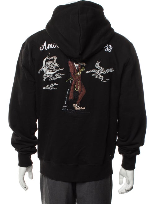 Amiri Graphic Print V-Neck Hoodie