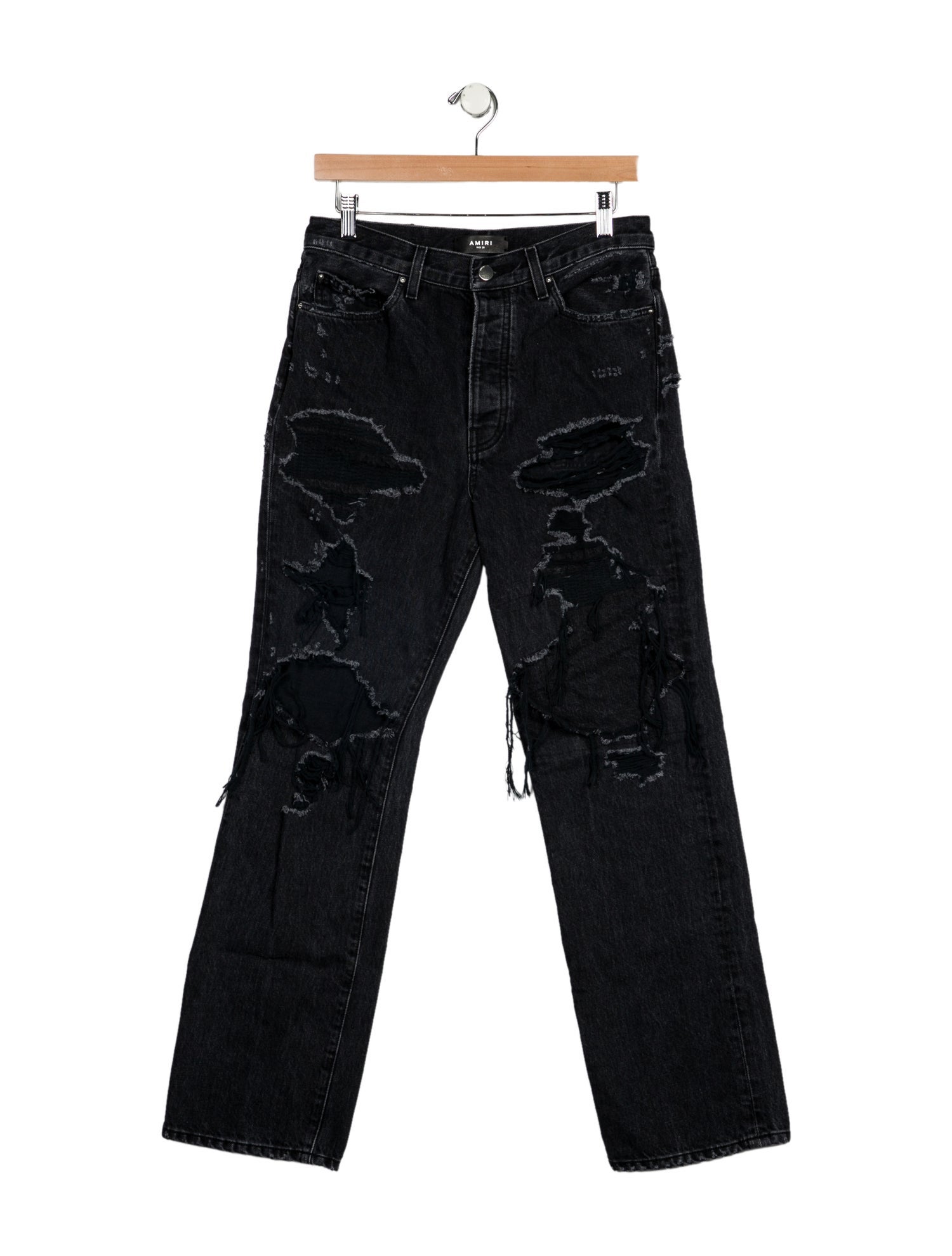 Amiri High-Rise Straight Leg Jeans