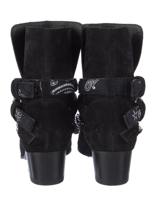 Amiri Chain-Link Accent Suede Moto Boots