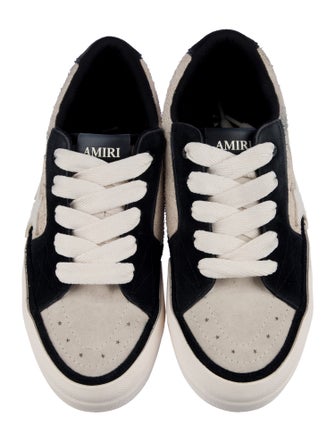 Amiri Suede Colorblock Pattern Sneakers