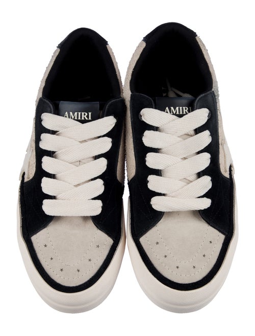 Amiri Suede Colorblock Pattern Sneakers