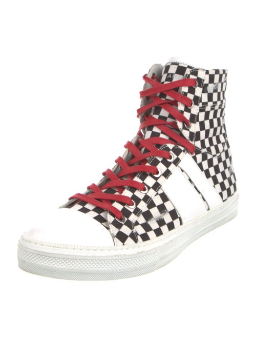 Amiri Canvas Plaid Print Sneakers